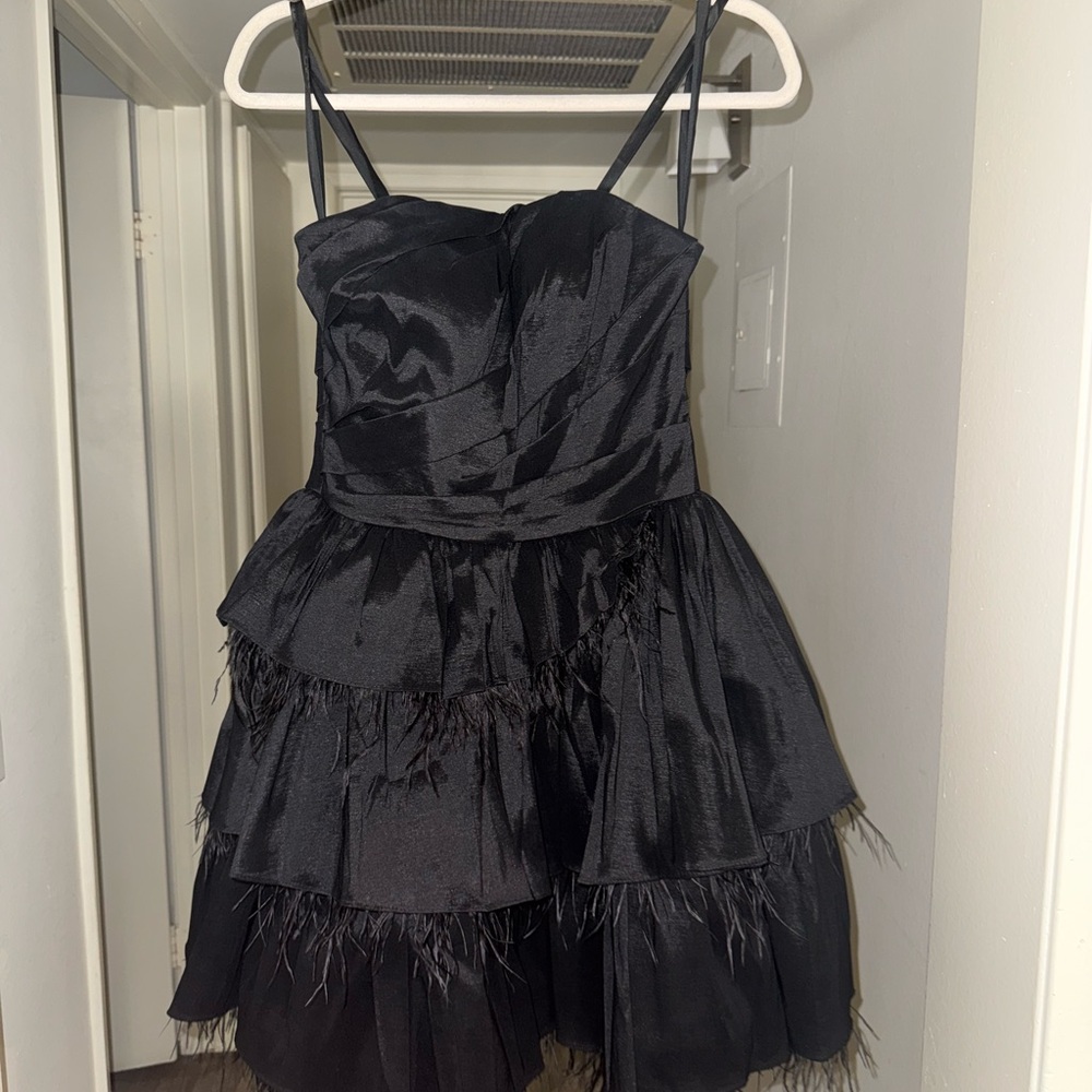 Elegant Black Tiered Dress